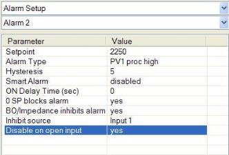 Alarm Setup Menu